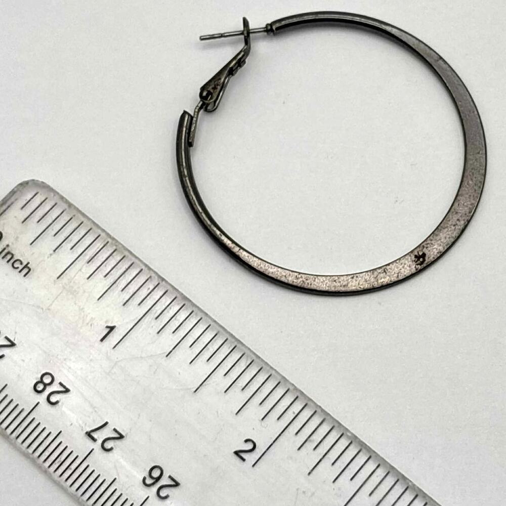 Silver Hoops - Picture 2 of 3